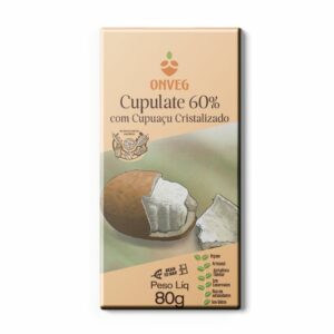 Cupulate Chocolate Vegano 60% Cupuaçu Cristalizado 80g - Onveg