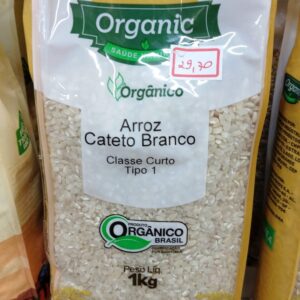 Arroz Cateto Branco 1kg Organic Saúde Natural