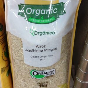 Arroz Agulhinha Integral 1kg Organic Saúde Natural