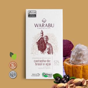 Warabu Castanha Do Brasil E Açaí 52% 70g