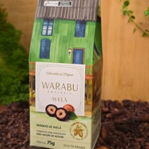 Warabu Drágeas De Avelã Cobertas Com Chocolate 72% Cacau Zero Açúcar 75g