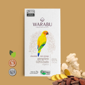 Warabu Gengibre Liofilizado 65% Cacau 70g