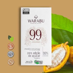 Warabu Zero Adição De Açúcar 99% Cacau 70g